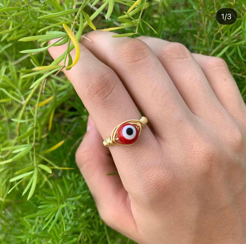 Evil eye ring