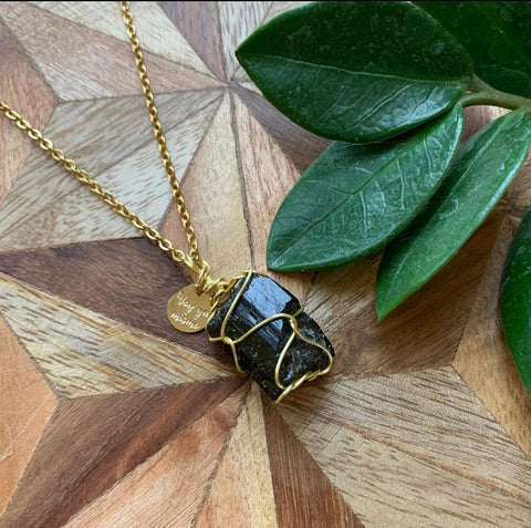 Black tourmaline pendant🖤