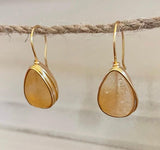 Citrine drop earrings💛